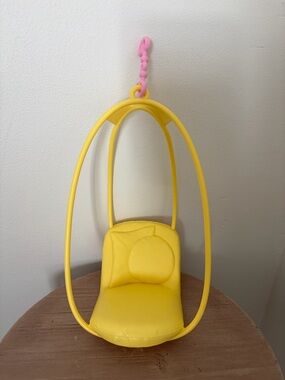 Barbie Yellow Hanging Egg Chair – Doll Furniture Accessory